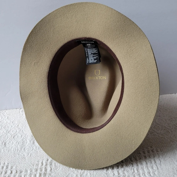 WESLEY PACKABLE UNISEX SUMMER FEDORA FLAT RIMMED HAT - LIGHT OLIVE BY BRIXTON - Picture 6 of 10